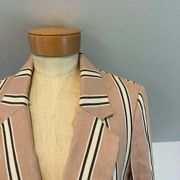 Free People Uptown Striped Blazer in Rose